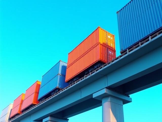 Intermodal train and shipping containers