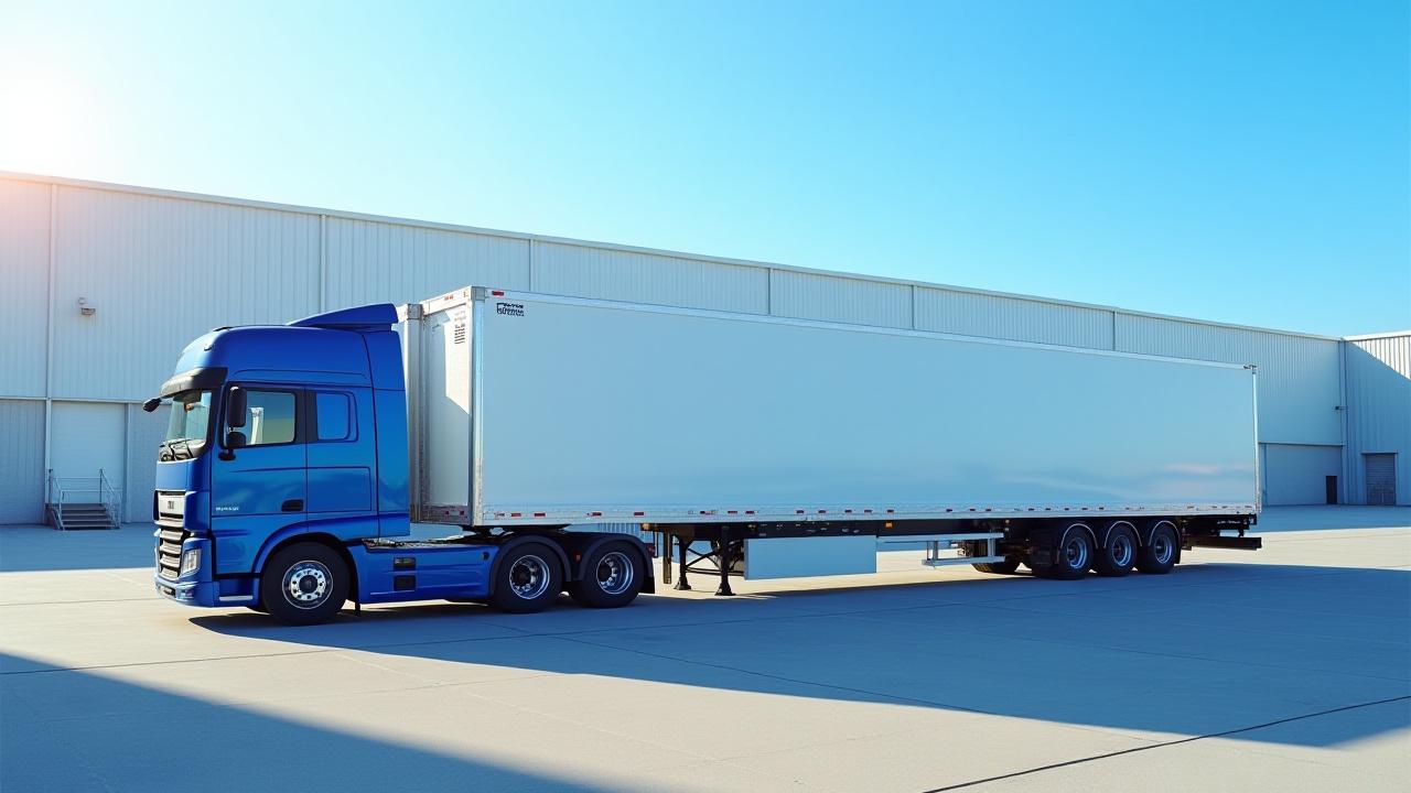RGN trailer showing the removable gooseneck feature